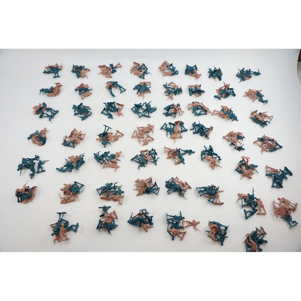 VGC Ja-Ru‎ Plastic Green Tan Army Men Toy Soldiers Lot 270pc 1.2lb